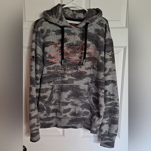 Super Dry Vintage Logo Authentic Camo Hoodie Mens Sz M